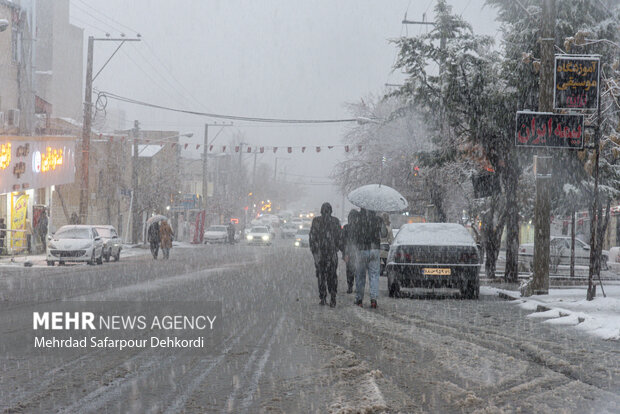 شهرکرد، بام ایران سفید پوش شد