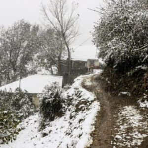 بارش برف در روستای اره چاک اشکور