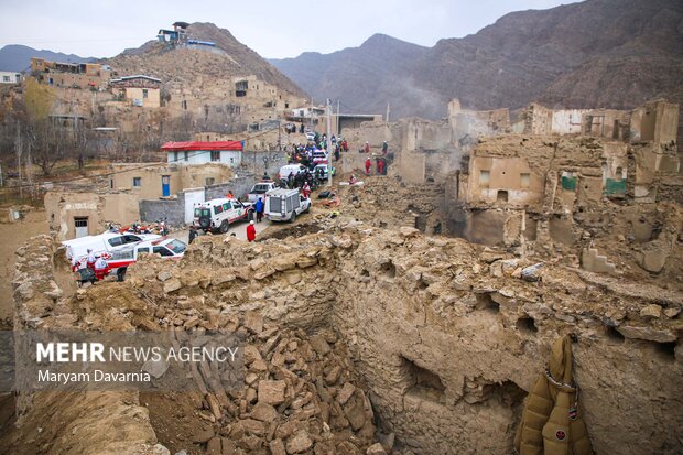 مانور زلزله ۶.۸ ریشتری و سیل در روستای باغچق بجنورد