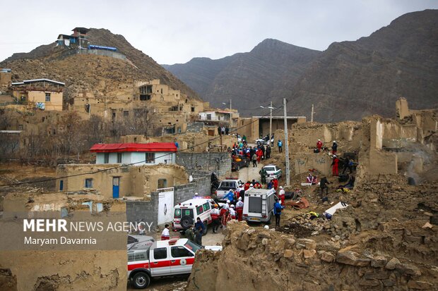 مانور زلزله ۶.۸ ریشتری و سیل در روستای باغچق بجنورد