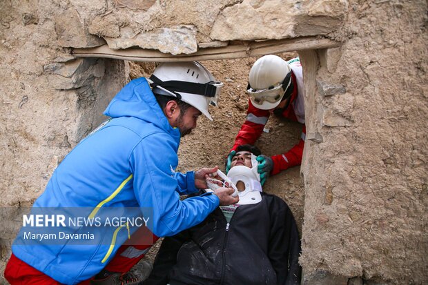 مانور زلزله ۶.۸ ریشتری و سیل در روستای باغچق بجنورد