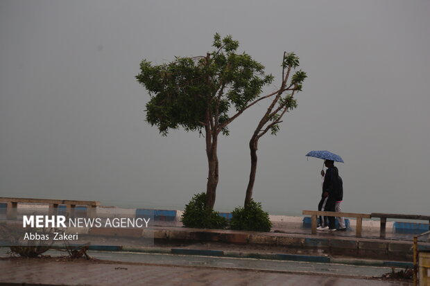 صبح یک روز بارانی در بندرعباس