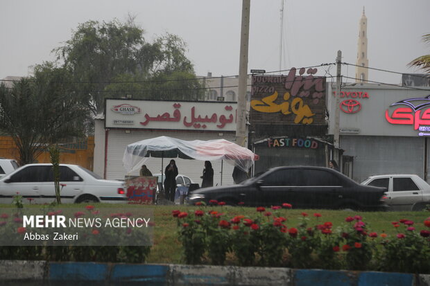 صبح یک روز بارانی در بندرعباس