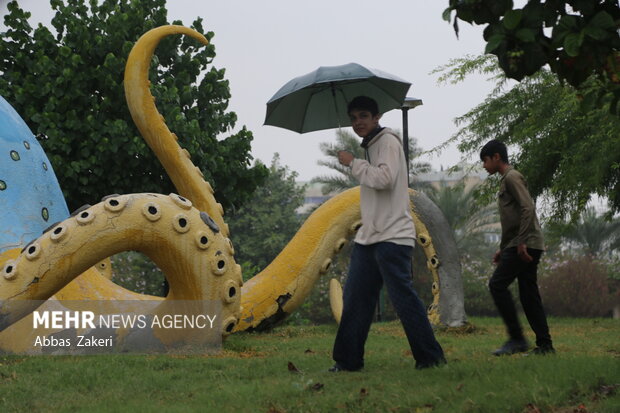 صبح یک روز بارانی در بندرعباس