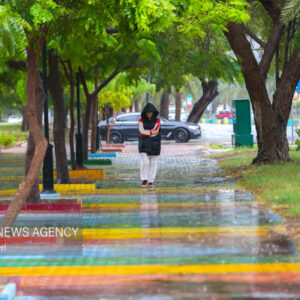 دومین بارش باران پاییزی در کنارک