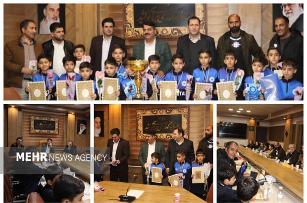 تجلیل از استعدادهای فوتبالی نونهالان در باغستان با حضور مسئولان شهری