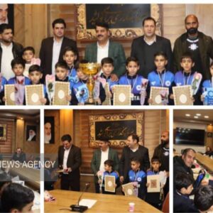 تجلیل از استعدادهای فوتبالی نونهالان در باغستان با حضور مسئولان شهری