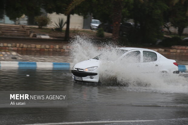 آبگرفتگی شدید در خیابان های بندرعباس