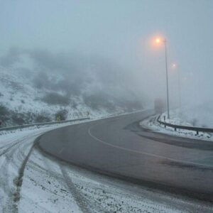 بارش برف در منطقه طارم سفلی قزوین