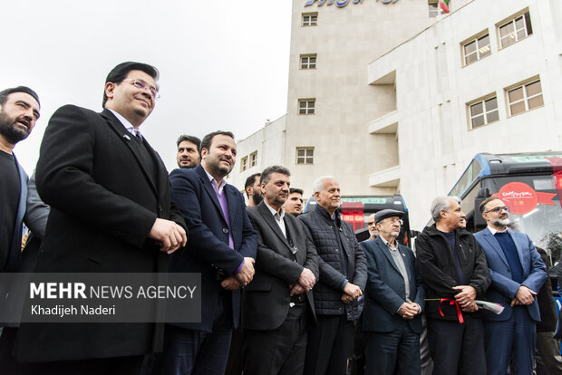 آیین رونمایی از نخستین ناوگان اتوبوس برقی کلانشهر اصفهان