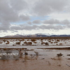 بارش شدید باران و جاری شدن سیلاب در نقاط مختلف بشاگرد