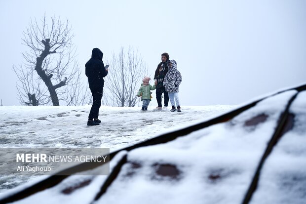 بارش برف پاییزی در ماسوله