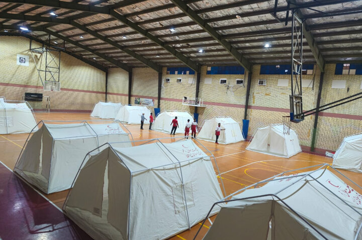 ۶ کمپ اسکان اضطراری هلال‌احمر هرمزگان برپا شد