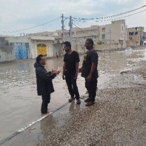 وضعیت شهر جاسک پس از باران بامدادی امروز