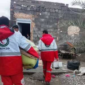 امدادرسانی هلال‌احمر هرمزگان به بیش از ۸۵۰۰ متأثر از بارندگی‌های اخیر
