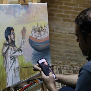 فعالیت کارگاه نقاشی «روایت یاران» در شهرکرد آغاز شد