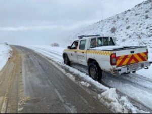 بارش برف مسیر سربیژن به راین را مسدود کرد