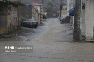 بارش شدید باران در پارسیان