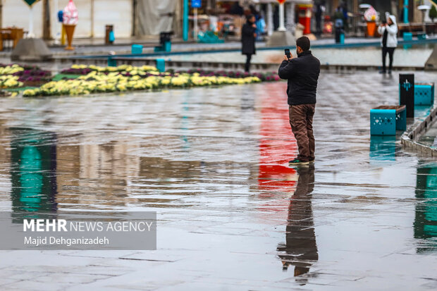 بارش باران پاییزی در یزد