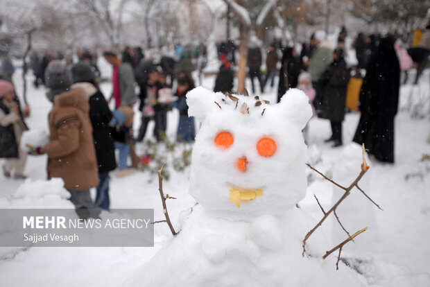 جشن آدم برفی در همدان