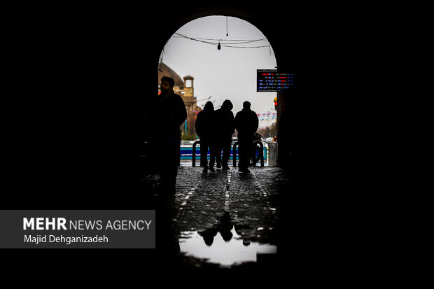 بارش باران پاییزی در یزد