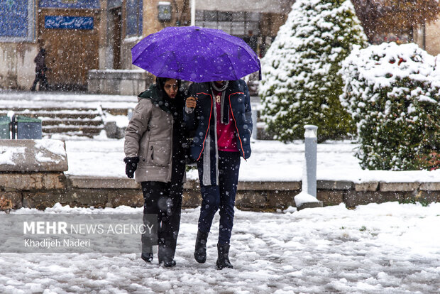 نخستین برف زمستانی در نصف جهان