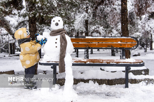 نخستین برف زمستانی در نصف جهان