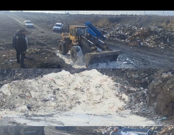 معدوم  سازی ۱۷۲۰ کیلوگرم آرد غیربهداشتی در پارس آباد