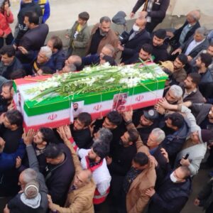 تشییع پیکر امدادگر شهید هلال احمر در جهرم