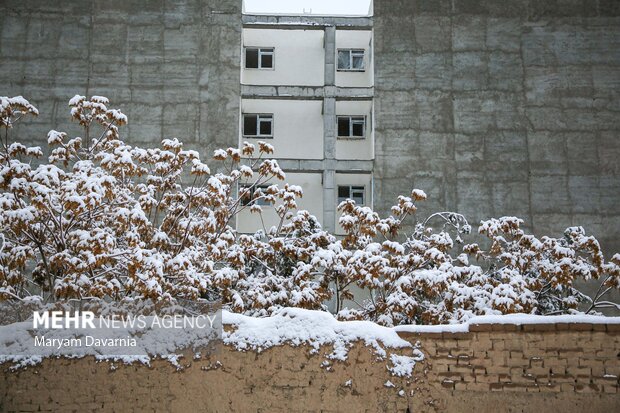 بارش برف در آخرین روز پاییز در بجنورد