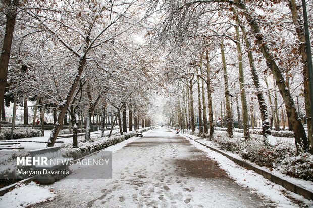 بارش برف در آخرین روز پاییز در بجنورد