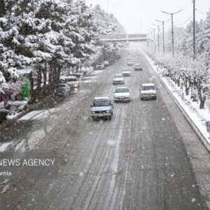 بارش برف در آخرین روز پاییز در بجنورد