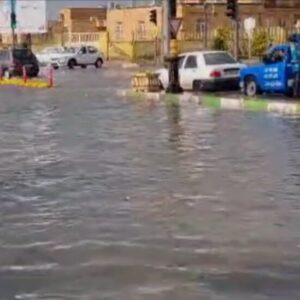 آبگرفتگی معابر در گناوه