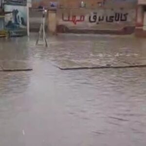 وضعیت خیابان‌های «دیر» پس از بارندگی