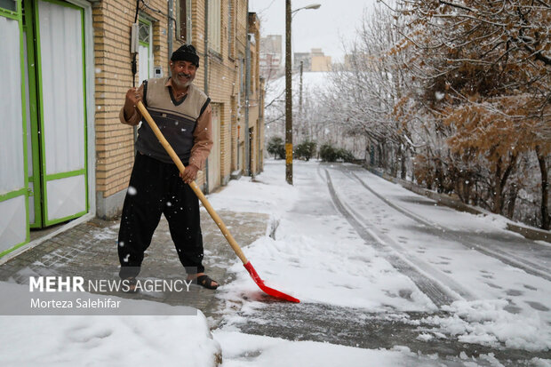 بارش برف در شهرکرد