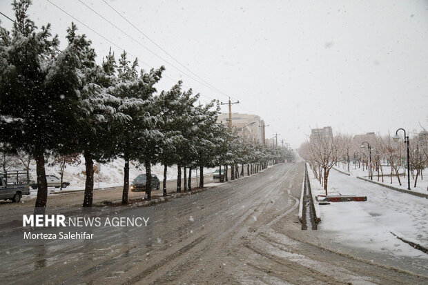 بارش برف در شهرکرد