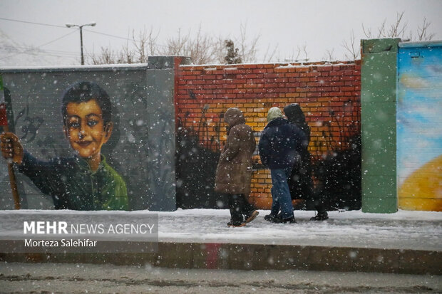 بارش برف در شهرکرد