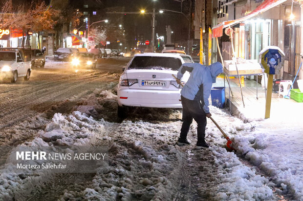 بارش برف در شهرکرد
