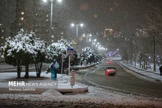 بارش برف در شهرکرد