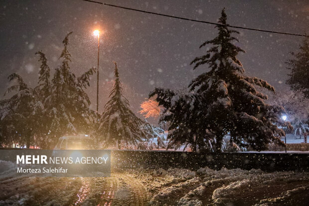بارش برف در شهرکرد
