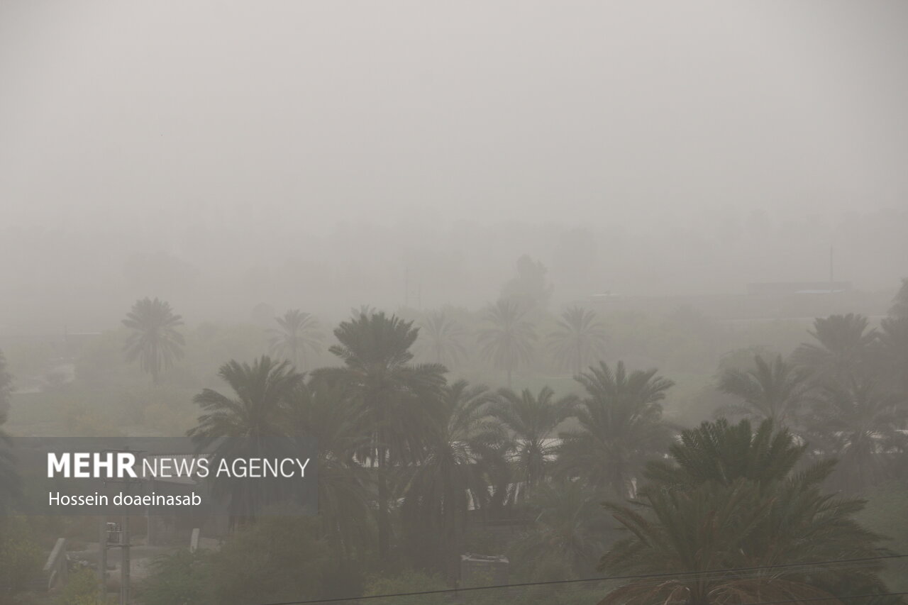 ورود طوفان و گرد و خاک به هرمزگان؛ گرد و خاک هشتبندی را در نوردید