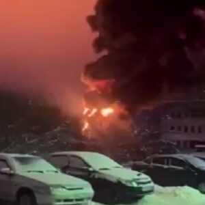 حمله پهپادی به انبار نفت «کامباین تمپ» روسیه+ فیلم