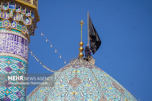 آئین تعویض پرچم حرم مطهر شاهچراغ (ع)