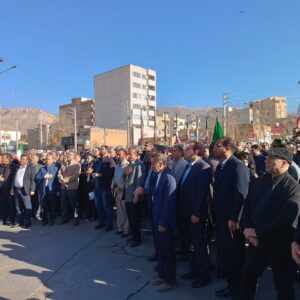 مراسم تشییع پیکر مطهر شهید مدافع امنیت احسان آقاجانی در ایلام