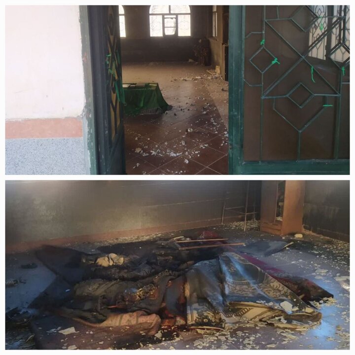 آتش‌زدن امامزاده به دست اغتشاشگران در شهرستان بدره