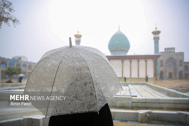بارش برف شیراز