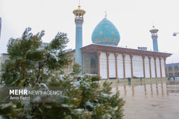بارش برف شیراز