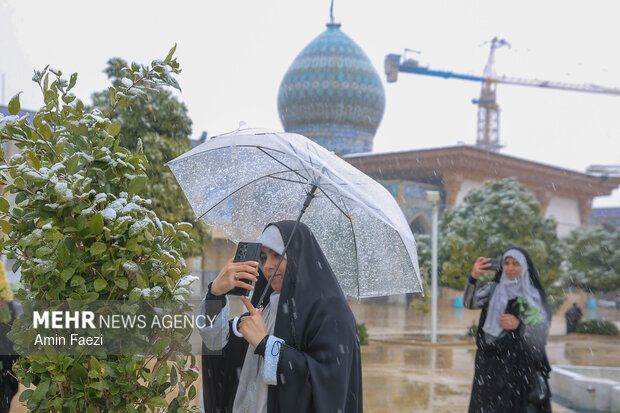 بارش برف شیراز