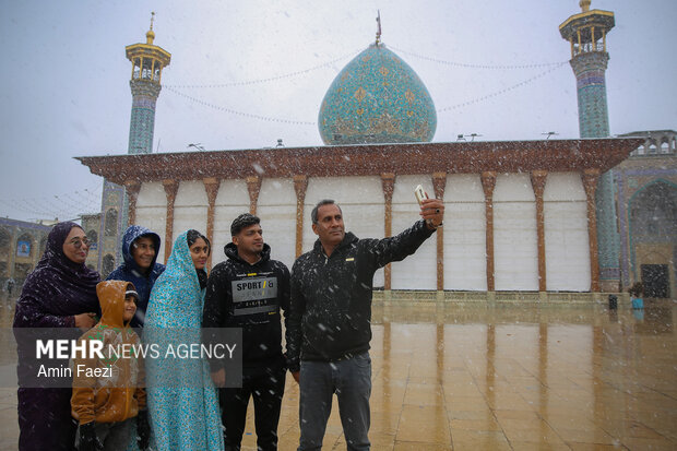 بارش برف شیراز