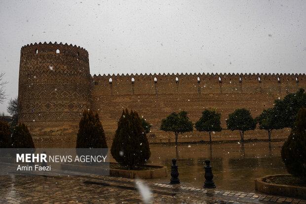 بارش برف شیراز